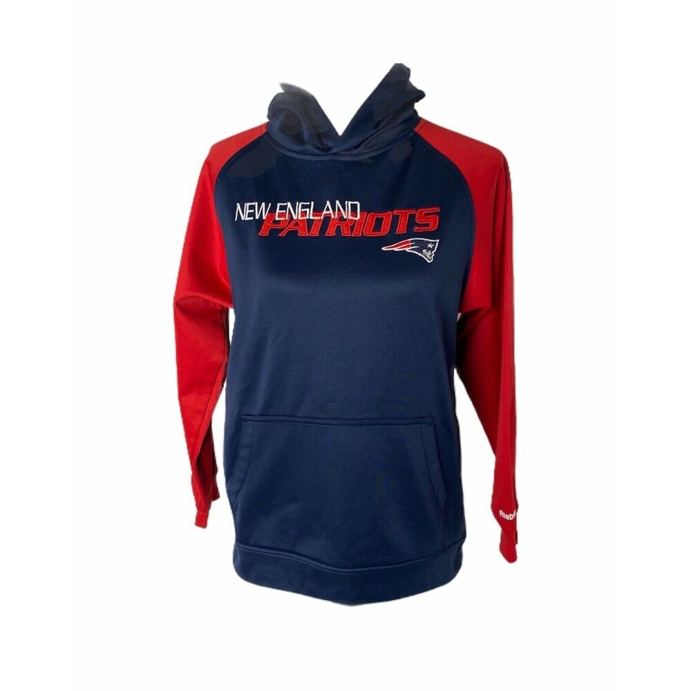 NFL Boy's Hoodie Blue and Red New England Patriots Athletic Size Large